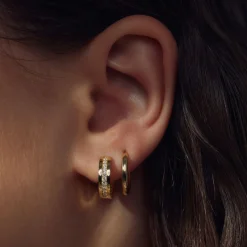 Sorprendimi 925 Sterling Silber vergoldet Ohrringe mit Zirkonia Steine gesetzt|Parte di Me Sale