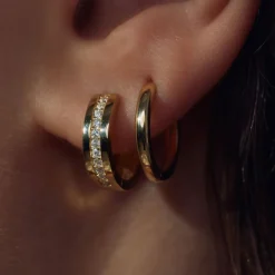 Sorprendimi 925 Sterling Silber vergoldet Ohrringe mit Zirkonia Steine gesetzt|Parte di Me Sale