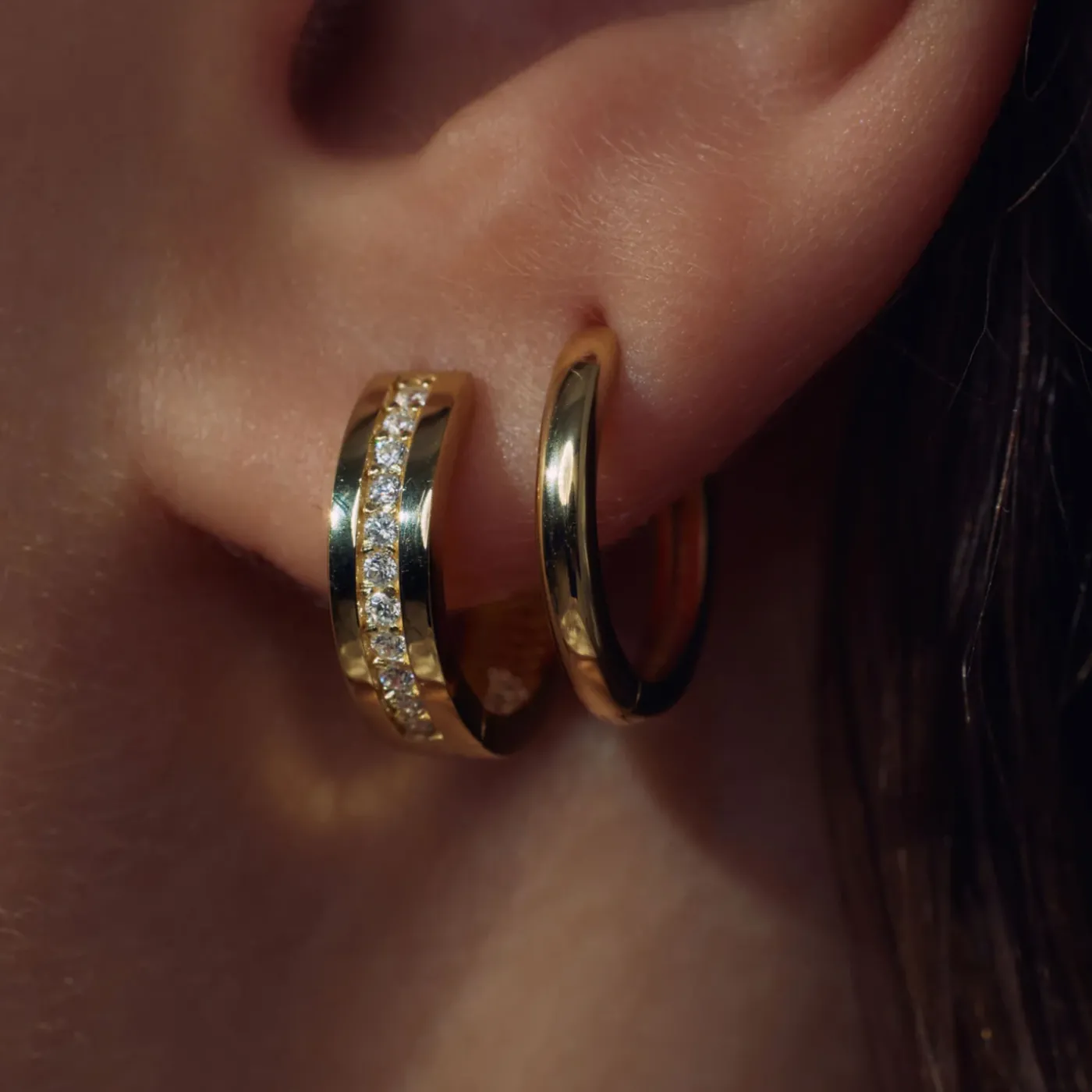 Sorprendimi 925 Sterling Silber vergoldet Ohrringe mit Zirkonia Steine gesetzt|Parte di Me Sale