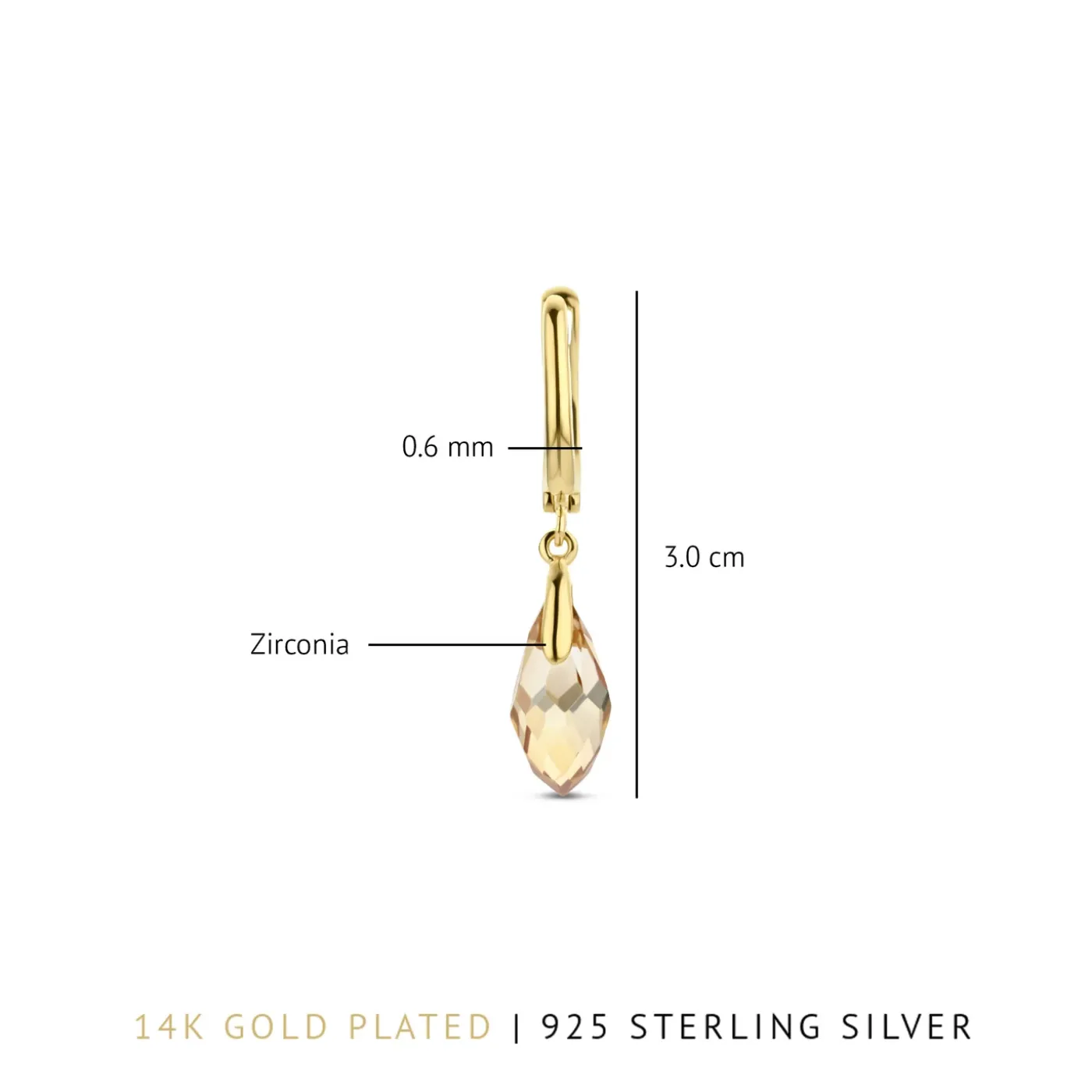 Sorprendimi 925 Sterling Silber vergoldet Ohrringe Set|Parte di Me Clearance