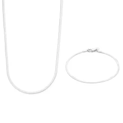 Sorprendimi 925 Sterling Silber Halskette und Armband Geschenkset|Parte di Me Hot