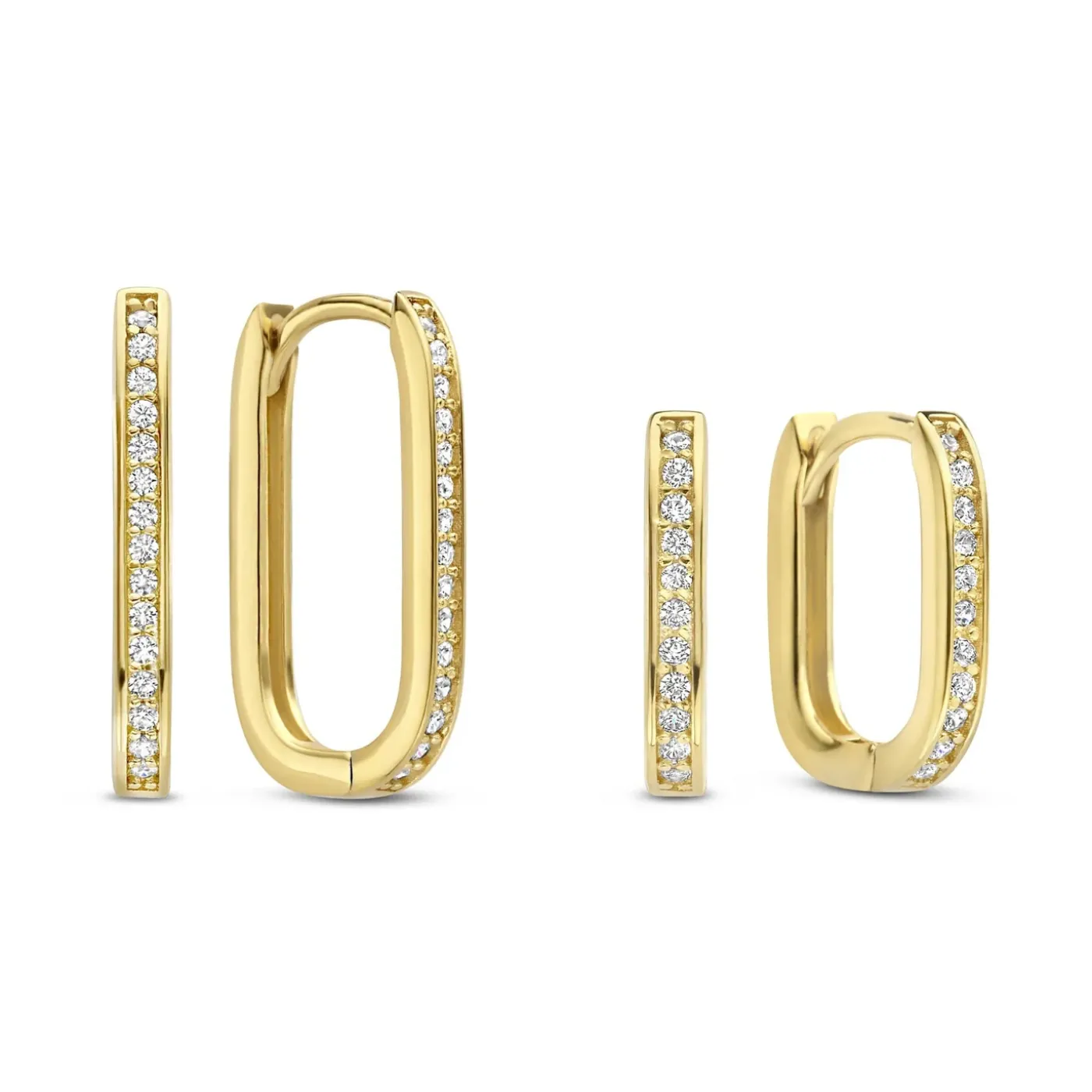 Sorprendimi 925 Sterling Silber vergoldet Ohrringe mit Zirkonia Steine gesetzt|Parte di Me New