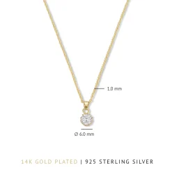 Sorprendimi 925er Sterling Silber vergoldet Halskette und Armband Geschenkset mit 14 Karat Goldplattierung|Parte di Me Outlet