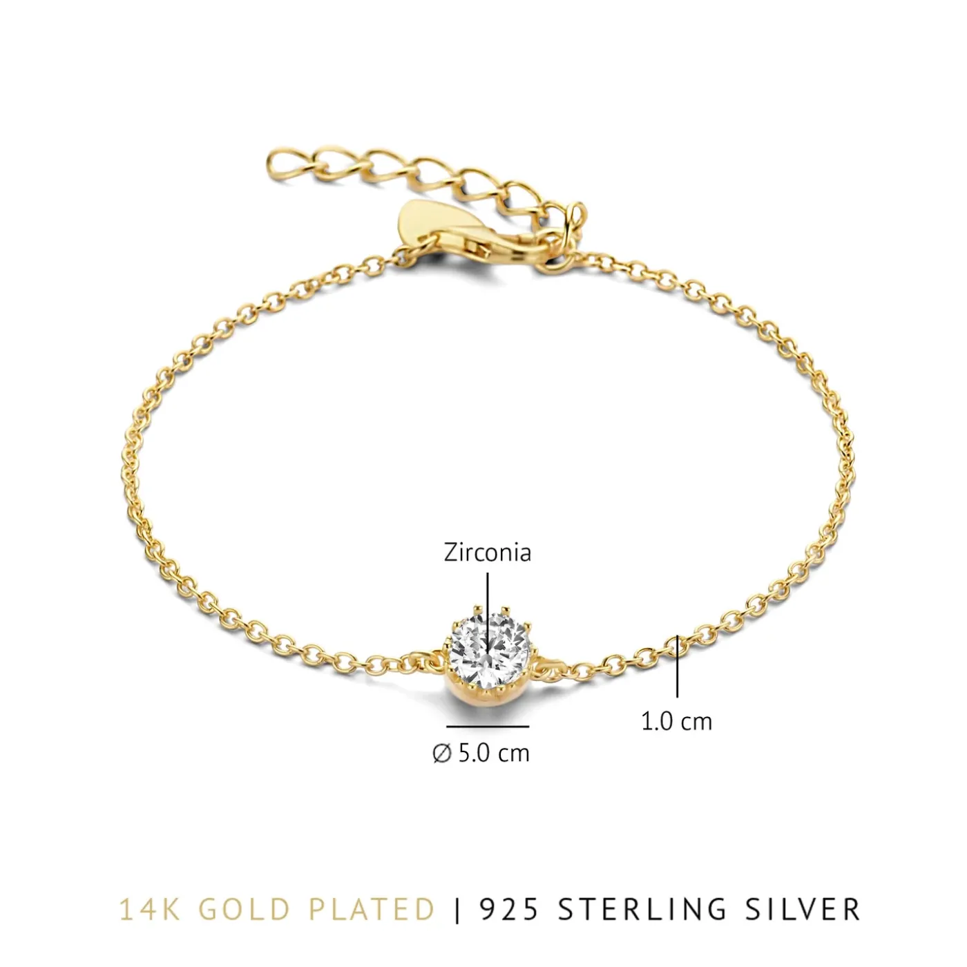 Sorprendimi 925er Sterling Silber vergoldet Halskette und Armband Geschenkset mit 14 Karat Goldplattierung|Parte di Me Outlet