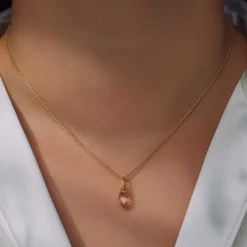 Sorprendimi 925er Sterling Silber vergoldet Halskette und Ohrringe Geschenk-Set mit 14 Karat Goldplattierung|Parte di Me New