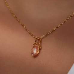 Sorprendimi 925er Sterling Silber vergoldet Halskette und Ohrringe Geschenk-Set mit 14 Karat Goldplattierung|Parte di Me New