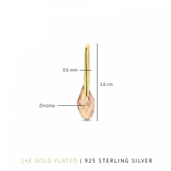 Sorprendimi 925er Sterling Silber vergoldet Halskette und Ohrringe Geschenk-Set mit 14 Karat Goldplattierung|Parte di Me New