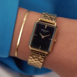 Sorprendimi goldfarbene Uhr und 925 Sterling Silber vergoldetes Armband|Parte di Me Fashion