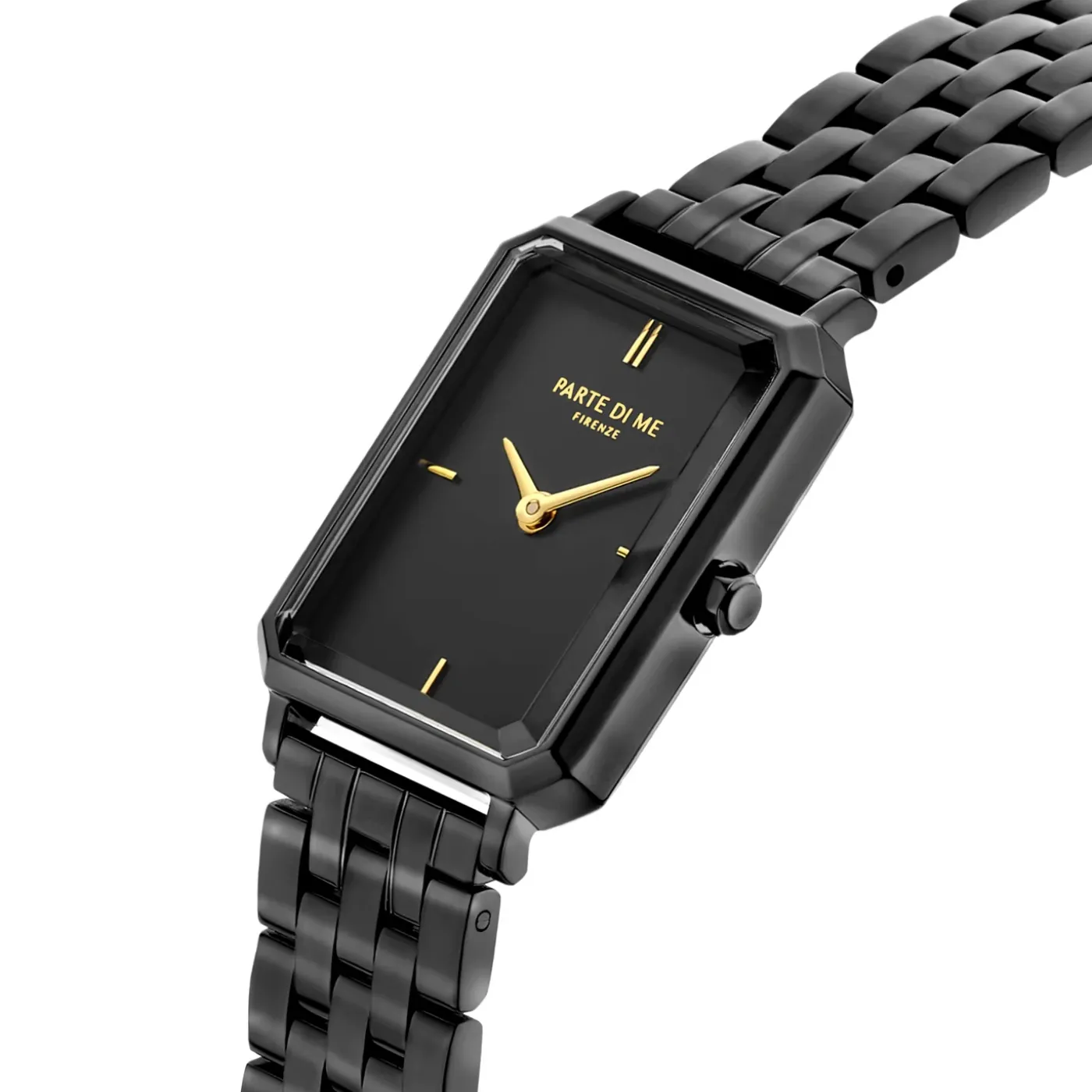 Sorprendimi schwarze Uhr und 925 Sterling Silber vergoldetes Armband|Parte di Me Fashion